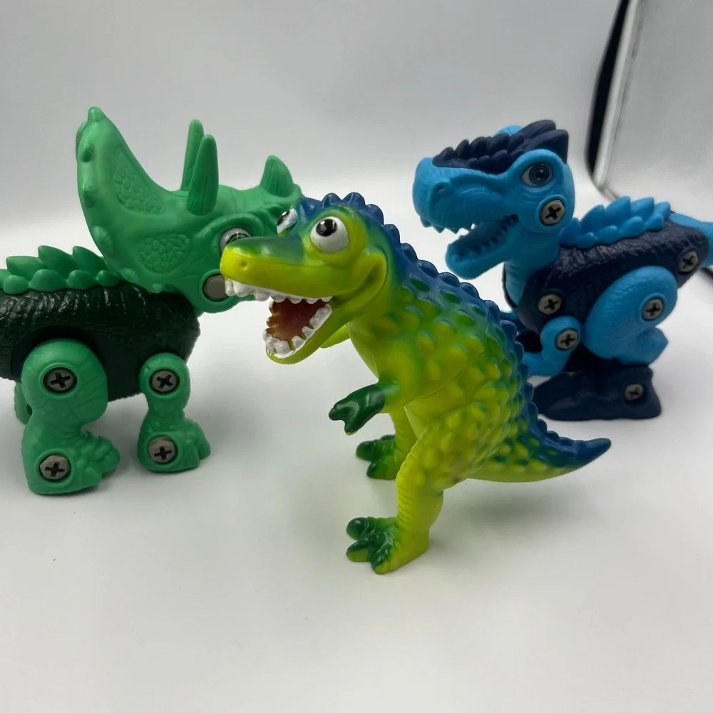 Take Apart Dinosaur Toys STEM Building Set 2pc wiith an‎ Extra T-Rex Toy